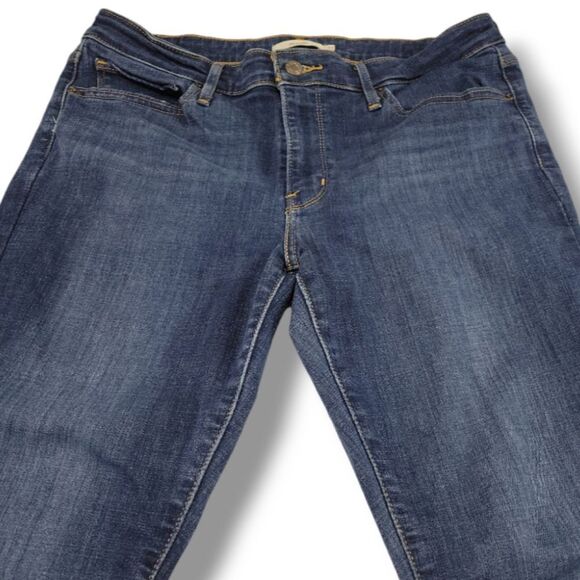 Levi's Jeans Size 32 W33"xL29" Levi's 711 Skinny Jeans Stretch Blue Denim Pants - Picture 4 of 7